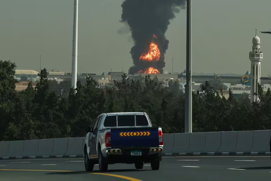 Dubai Airport Suspends Flights After Drone Strike Sparks Fire