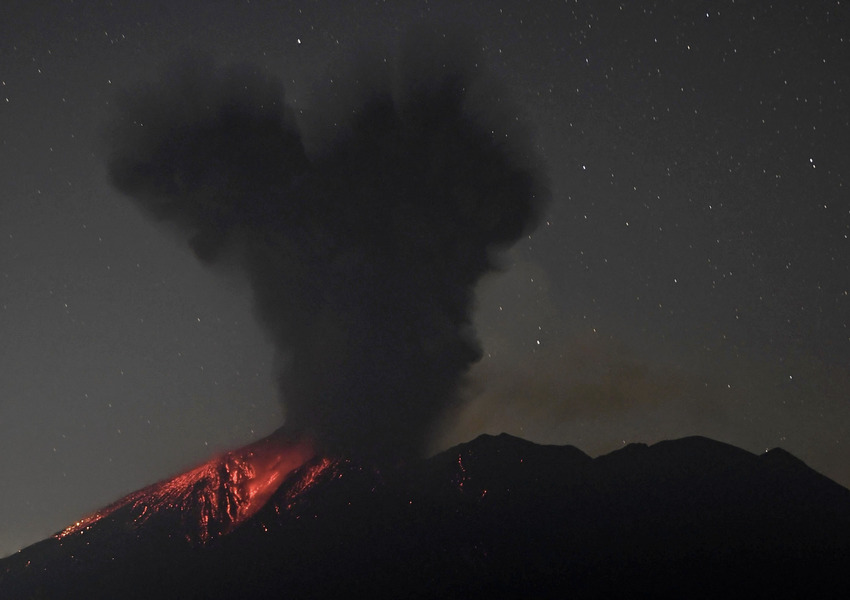 Sakurajima Volcano Erupts, Sends 4,400-Metre Ash Plume Across Kyushu